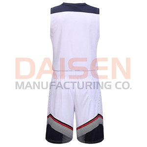 Conjunto de Uniforme de Baloncesto Unisex DAISEN |   100% Poliéster Transpirable de Secado Rápido |   Diseño de Logotipo a Color - Product Image 6