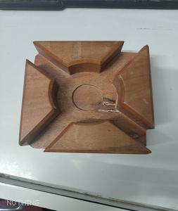 Custom Acacia Natural Wood <b>Candle</b> Holder with Agate Engraved Design for Wedding Tea Party Christmas Home Decor by gm Impex - Product Image 2