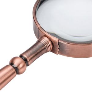 Loupe optique en métal doré, loupe de lecture de 75 mm pour personnes âgées, microscope, loupe pour lire des livres - Product Image 4
