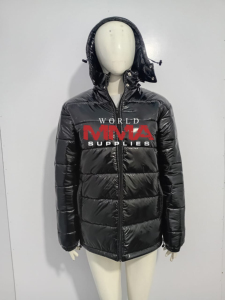 Men's winter Breathable Hooded Puffer <b>Jacket</b> <b>with</b> Polyester/Cotton <b>Lining</b> - Product Image 3