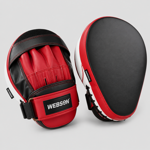 Webson Boxing <b>Focus</b> Mitts Black Blue Leather Velcro Closure Training Gear for Adults Martial Arts Sparring cheap price - Product Image 4