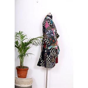 Bata Kimono de Algodón con Estampado Floral de Lujo para Mujer, con Mangas Tres Cuartos, Tela Suave y Transpirable para Invierno/Primavera/Verano - Product Image 5