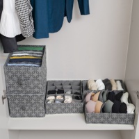 MA26.1 Set 2 bacs et boîtes de rangement en tissu Organisateur pliable pour vêtements, livres, jouets pour enfants OEM en plastique personnalisé Prix d'usine