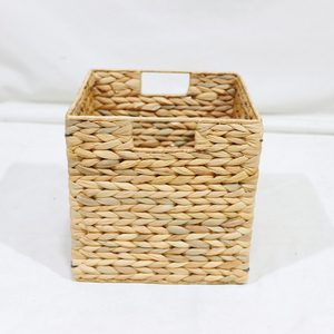 Artex Dong Thap Factory Water Hyacinth Iron Storage <b>Basket</b> <b>Foldable</b> Woven Cube - Product Image 6
