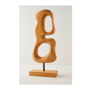 Vase en bois sculpté vintage, fait main, rustique, décoratif, porte-fleurs pour un intérieur traditionnel ou moderne - Product Image 4