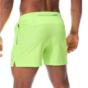 <b>Men's</b> Neon <b>Green</b> Quick Dry Athletic <b>Shorts</b> With Pockets Elastic Waist Sporty Style <b>Short</b> Length <b>shorts</b> - Product Image 3