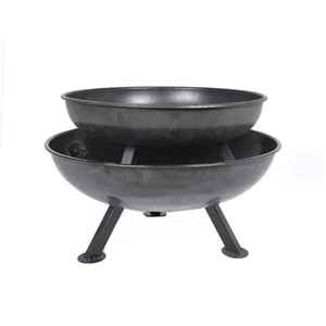 Skies Trader Brasero d'extérieur en métal au gaz naturel, portable, pour patio, jardin, foyer, chauffage, design double couche, moderne - Product Image 1