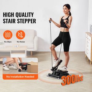 Mini Stepper Idraulico per Fitness, Attrezzatura per Esercizi a Casa con Bande di Resistenza, Allenamento Completo del Corpo, Macchina Ellittica Stile Cardio - Product Image 1