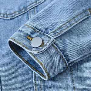 OEM Service Latest Style Plain Dyed High Quality Front Logo Winter Wear Men's <b>Denim</b> <b>Jackets</b> Solid Color <b>Custom</b> - Product Image 4