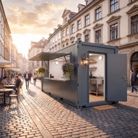 Bar conteneur pop-up de 10 pieds, mini café modulaire mobile, kiosque de restauration rapide