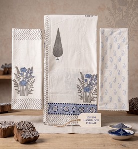 Ensemble de literie en percale à motifs floraux faits à la main, ensemble de draps en coton, imprimé floral brodé, respectueux de l'environnement pour la maison et l'hôtel - Product Image 2