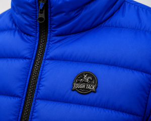 เสื้อเบสเลเยอร์ผู้ชาย Tough Tack สีน้ำเงิน ผ้าโพลีเอสเตอร์น้ำหนักเบา แบบควิลท์ แห้งเร็ว ปิดซิป ทรงหลวม สีพื้น สำหรับกีฬาขี่ม้า - Product Image 4