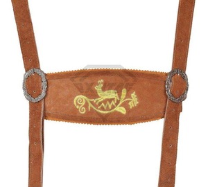 Pantalones Cortos de Cuero Genuino Bávaro Trachten Lederhosen de Cintura Media, Calidad Premium, Traje de Oktoberfest, Pantalones Cortos Bordados - Product Image 4