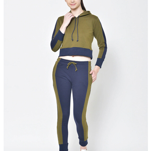 Conjunto Deportivo para Mujer, Top Corto con Capucha y Pantalones, Conjunto de 2 Piezas - Product Image 6