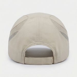 Gorra de béisbol gris claro con laterales de malla, unisex, ajustable, para fitness, campo, verano, diseño HQ A1 - Product Image 2