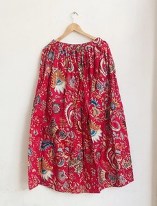 Jupe longue colorée à taille ajustable, jupe imprimée pour festival d'été - Product Image 1