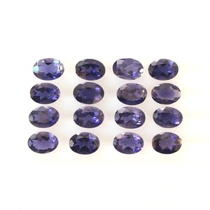 Certified Natural Blue Iolite Oval Cut Loose Gemstones 5x7mm Calibrated Iolite Cut <b>Stone</b> <b>Beads</b> for Ring & Jewelry Making In Bulk - Product Image 3