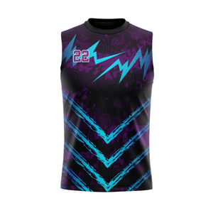 Customizable Plus Size Comfort-Fit Premium 7on7 Football Jersey Stylish Slim Fit <b>Compression</b> Sleeveless Breathable - Product Image 5