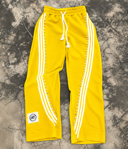 Custom <b>Men</b> <b>Wide</b> <b>Leg</b> Track Pants Contrast Side Stripe Straight <b>Leg</b> Sweatpants Casual Streetwear Jogger <b>Trousers</b> OEM Wholesale - Product Image 5