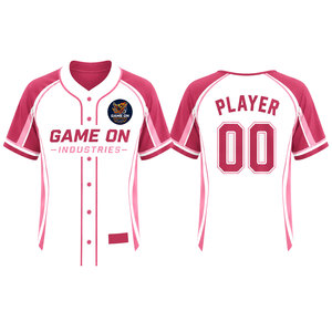Nouveau maillot de baseball imprimé personnalisé pour homme, respirant, 100% polyester, manches courtes, logo personnalisé, grande taille - Product Image 2