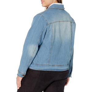 Newest Style Women's Breathable Cotton Denim Jacket Long Sleeves Bulk Quantity Customizable - Product Image 5