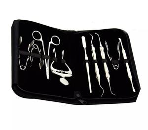 Juego de Instrumentos Quirúrgicos Dentales Profesionales Premium de 9 Piezas, Acero Inoxidable, Kit Completo con Estuche Negro, Certificado CE ISO - Product Image 1