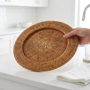 Vietnam Handmade Rattan Placemat Natural Fiber Charger Plates and <b>Table</b> <b>Mats</b> for Catering Wedding and Restaurant Use - Product Image 1
