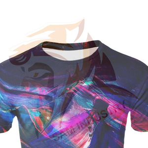 Camiseta de sublimación para hombre, hecha de material 100% poliéster y algodón, de color sólido, transpirable, para venta al por mayor. - Product Image 4