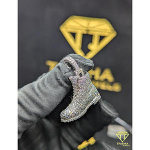 Colgante Brillante para Botas con Diamante Moissanite VVS en Plata de Ley 925, Accesorio Hip Hop de Trisha Jewels - Product Image 5