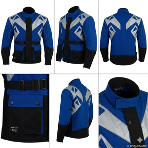 Blouson de moto d'hiver pour homme en mélange polyester-coton, imprimé par transfert thermique, manches longues, OEM ODM, vente en gros - Product Image 2