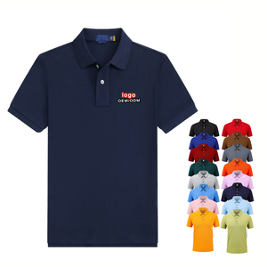 เสื้อโปโลผู้ชายผ้าโพลีเอสเตอร์คอตตอนแบบเรียบ ราคาโรงงาน OEM รับปักโลโก้ พิมพ์ลายตามสั่ง - Product Image 5