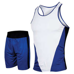 Camiseta sin Mangas y Pantalones Cortos de Boxeo en Oferta, Diseño Azul con Impresión de Logotipo OEM, Uniformes Deportivos para Entrenamiento de Combate para Hombre - Product Image 2
