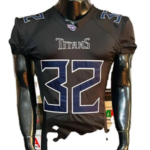 Maillot de football américain brodé taille plus respirant extensible pantalon de sublimation manches courtes Pakistan OEM fabriqué en usine - Product Image 1