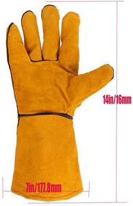 Guantes de Seguridad de Cuero Transpirable Vintage al por Mayor para Uso Industrial en Exteriores, Guantes de Soldadura - Product Image 6