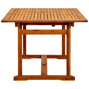 Table de jardin extensible moyenne en bois d'acacia massif, mobilier d'extérieur en bois naturel - Product Image 6
