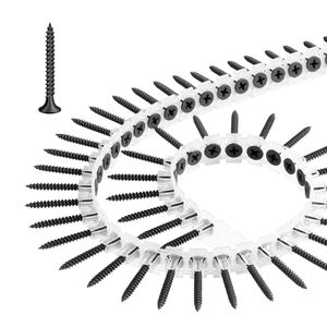 Tornillos Autoperforantes para Paneles de Yeso de Acero de Aleación de Alta Dureza # 6 tornillos para paneles de yeso y madera de 1-1/4 pulgadas de longitud, en rollo, multiusos - Product Image 6