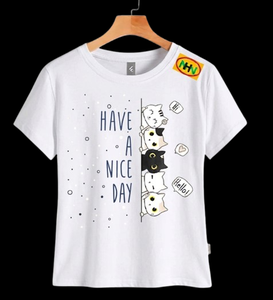 เสื้อยืดลำลองผู้หญิง ผ้าฝ้าย 100% เป็นมิตรกับสิ่งแวดล้อม แห้งเร็ว ระบายอากาศดี เสื้อผ้าแบรนด์ดัง ล้างสต็อกส่วนเกิน จากบังกลาเทศ - Product Image 2