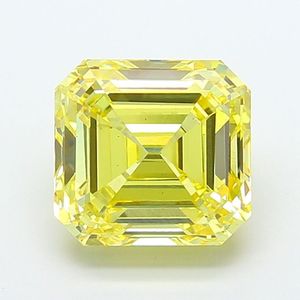 Fancy Yellow <b>Emerald</b> Cut Natural Diamond for Jewelry Making - Product Image 1