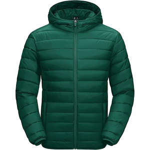 Lightweight <b>Quilted</b> Puffer Coat With Hood And Zip For Womens <b>Winter</b> Outerwear - Product Image 1