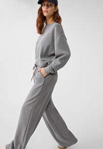 100% coton polaire à l'intérieur de Logo personnalisé pantalons de survêtement et ensembles de sweat à capuche personnalisé survêtement survêtement femmes ensemble à capuche deux pièces femmes - Product Image 2