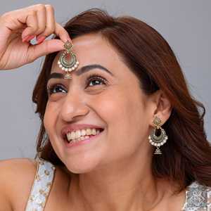 Pendientes de perlas PRAO Chandbali Jhumki - Product Image 5