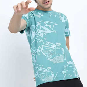 เสื้อยืดผู้ชายโลโก้แบบกำหนดเอง แห้งเร็ว ไซส์ใหญ่ สไตล์ลำลอง สีพื้น แขนสั้น น้ำหนักเบา - Product Image 1