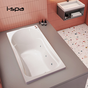 อ่างอาบน้ำอะคริลิคทรงสี่เหลี่ยมแบบฝัง I-Spa Barcelona พร้อมระบบนวดด้วยลมและไฟหลากสี ขนาด 1.5 ม. สำหรับโรงแรมสปาแบบประหยัด - Product Image 3