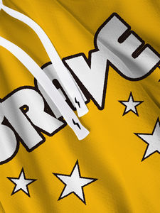 Shorts de basket-ball jaunes unisexes personnalisés avec broderie, vente en gros d'usine, streetwear vintage, maille 100% polyester, séchage rapide - Product Image 3