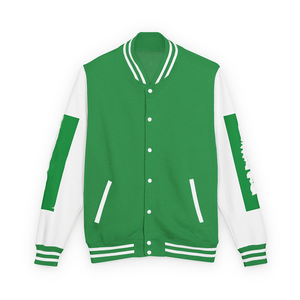 Chaqueta universitaria de forro polar verde y blanco Iota con cintas bordadas - Artículos griegos personalizados para hermandades, alumnas y equipamiento escolar, cortavientos y térmica - Product Image 2