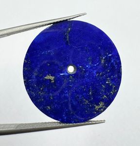 Cadran de montre en pierre précieuse naturelle Lapis Lazuli, disque de 28,5 mm, pierre bleue, fait main sur mesure, épaisseur 1 mm, trou central de 2 mm, classique et élégant - Product Image 2
