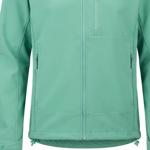 Chaqueta de Forro Polar Verde Menta para Hombre, Cierre Completo con Cremallera, Cuello Alto, Resistente al Viento, Ropa Exterior Informal, Corte Regular, Exterior de Poliéster - Product Image 6