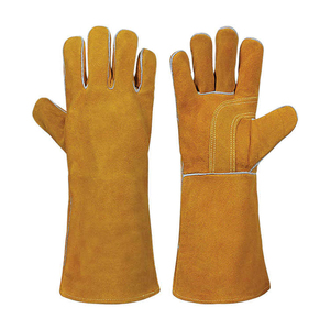 Gants de soudage TIG/MIG en cuir de chèvre pleine fleur, résistants à la chaleur et imperméables, conçus sur mesure pour soudeurs, usage intensif - Product Image 1