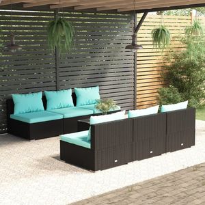 Ensemble de salon de jardin noir - Product Image 1