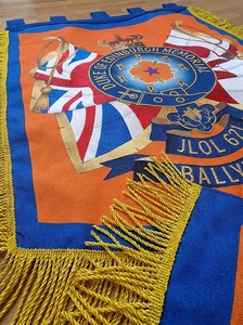 Bandera Conmemorativa del Duque de Edimburgo, Bandera Masónica Personalizada para Logia, Franja Dorada, Azul y Naranja, Estilo Parche de Tela Rectangular, Recuerdo - Product Image 5